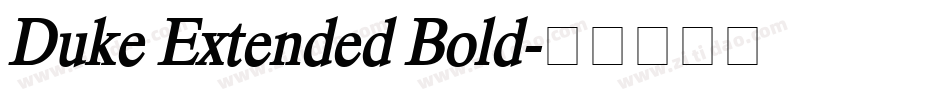 Duke Extended Bold字体转换